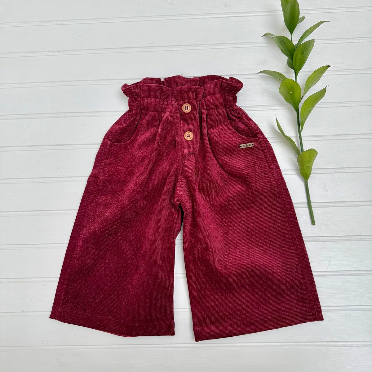 Pantalon sara burdeo