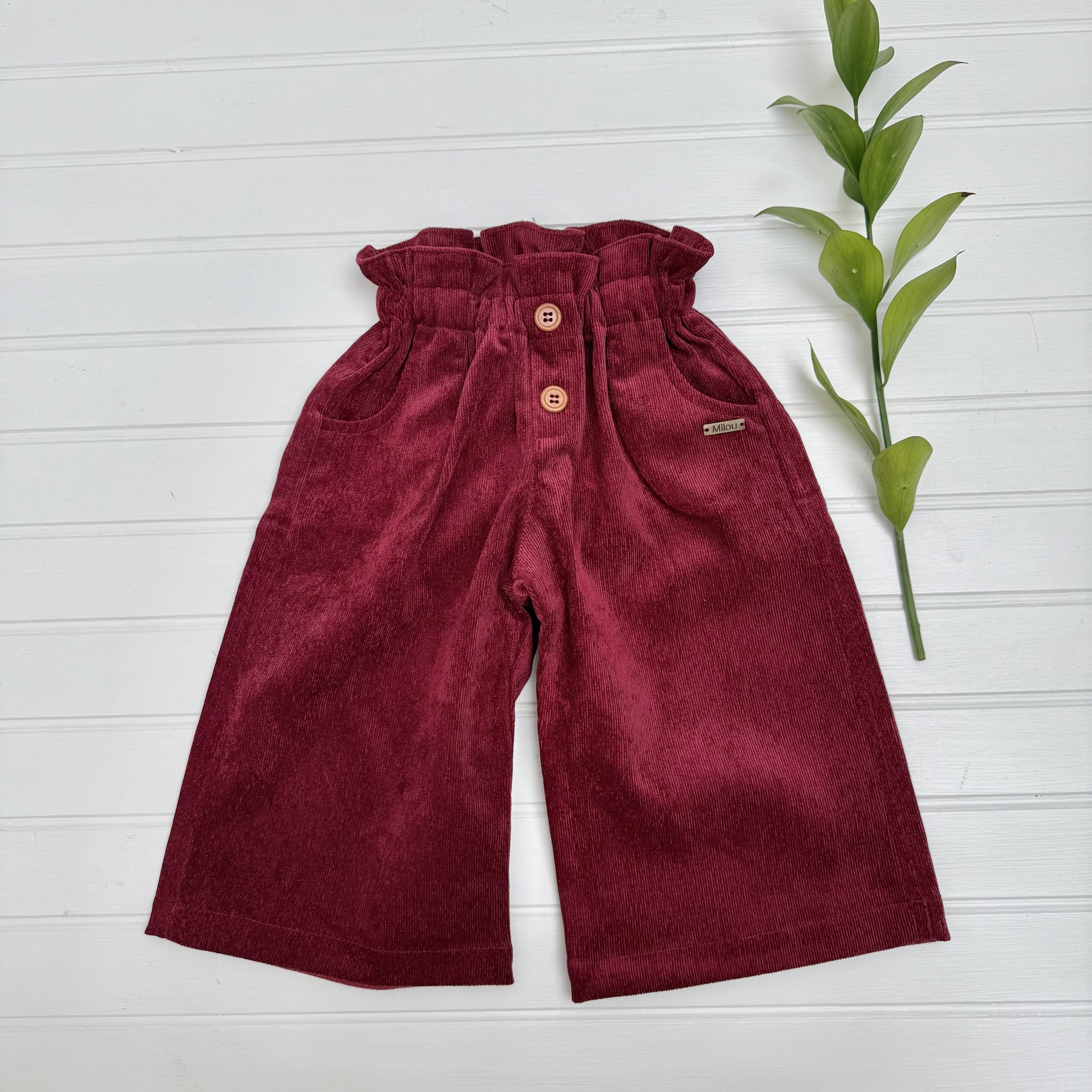Pantalon sara burdeo