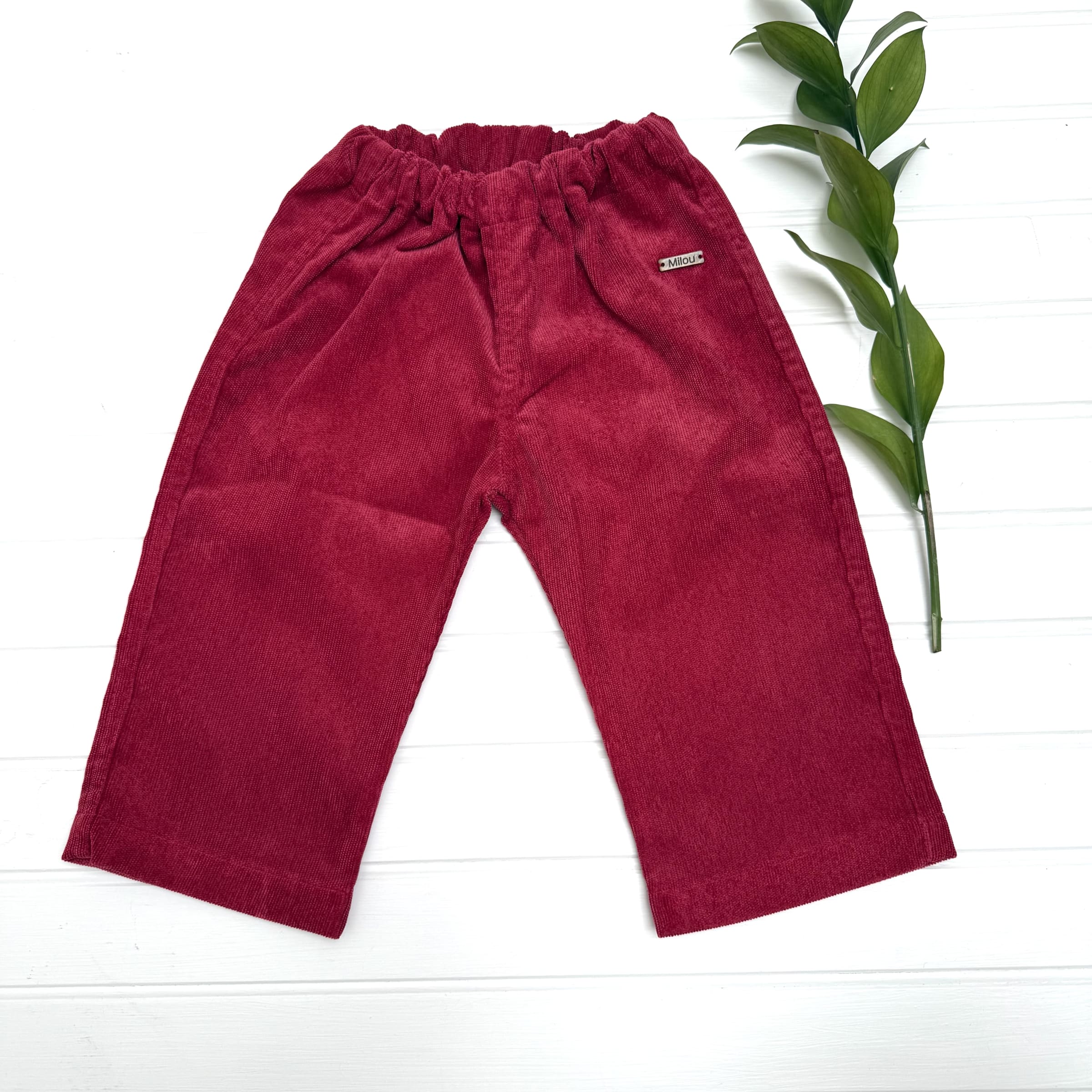 Pantalon baby cotele rojo