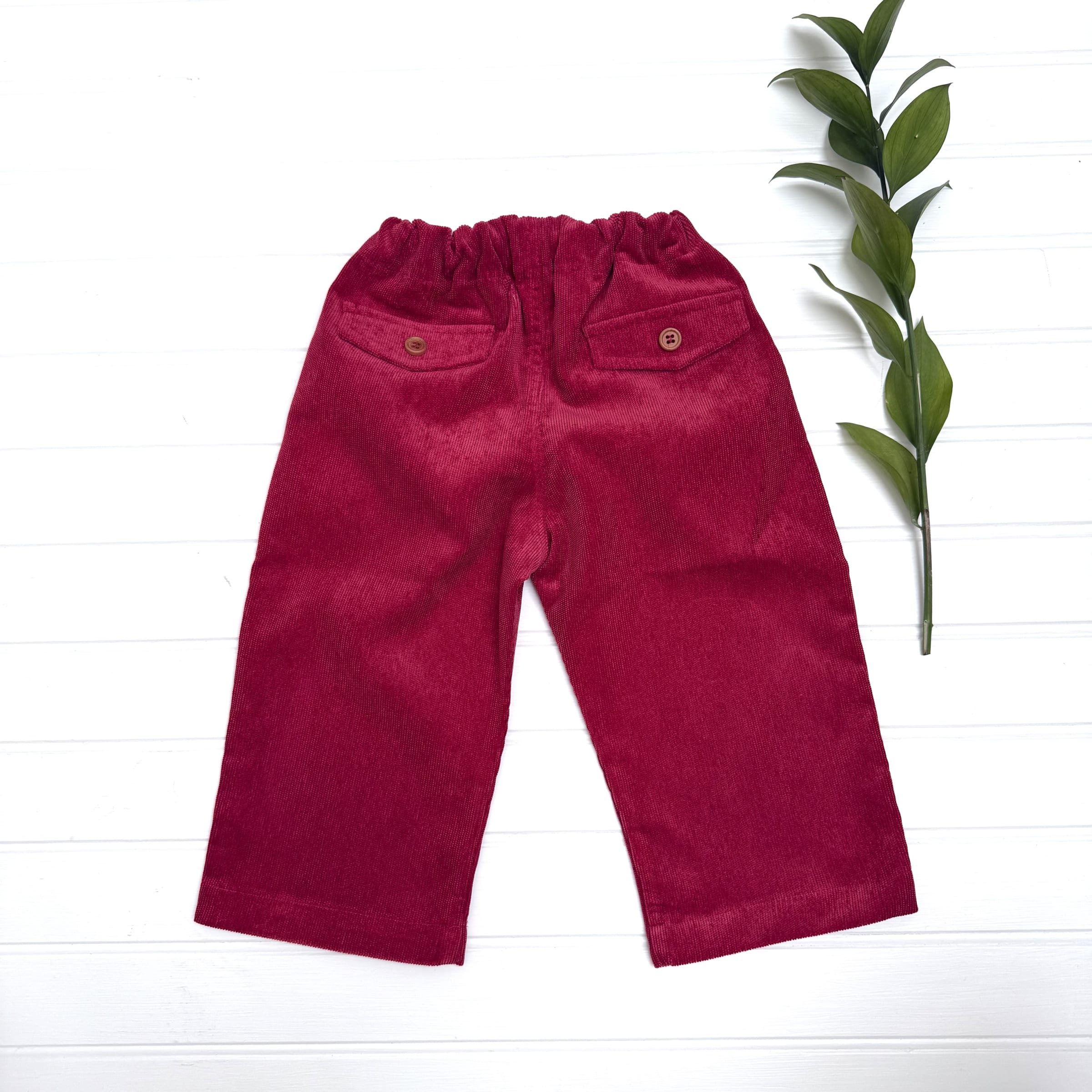 Pantalon baby cotele rojo