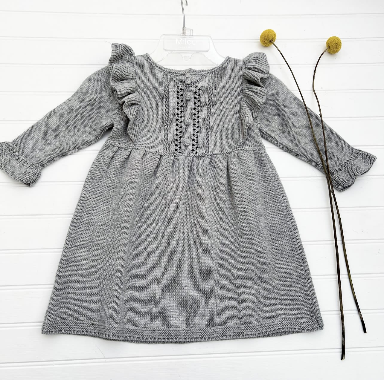Vestido ema tejido gris