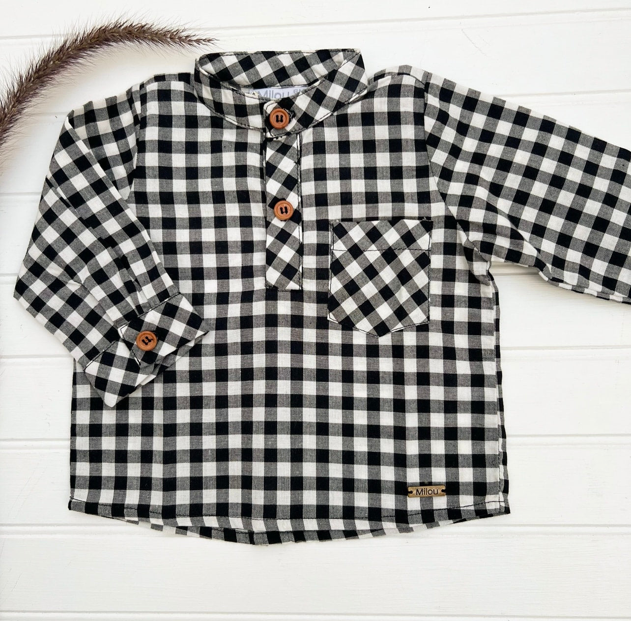 Camisa mao cuad negro