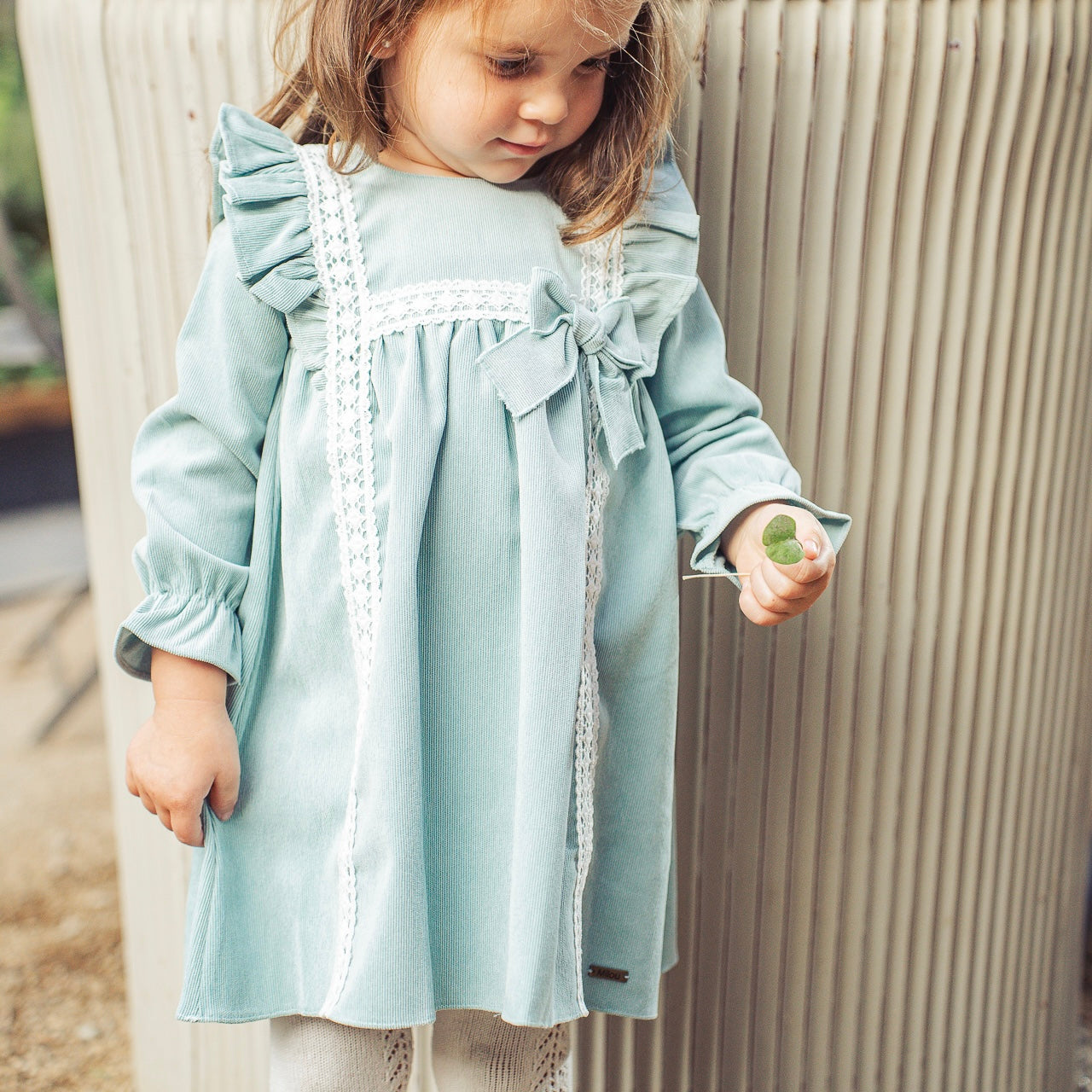 Vestido corderoi menta