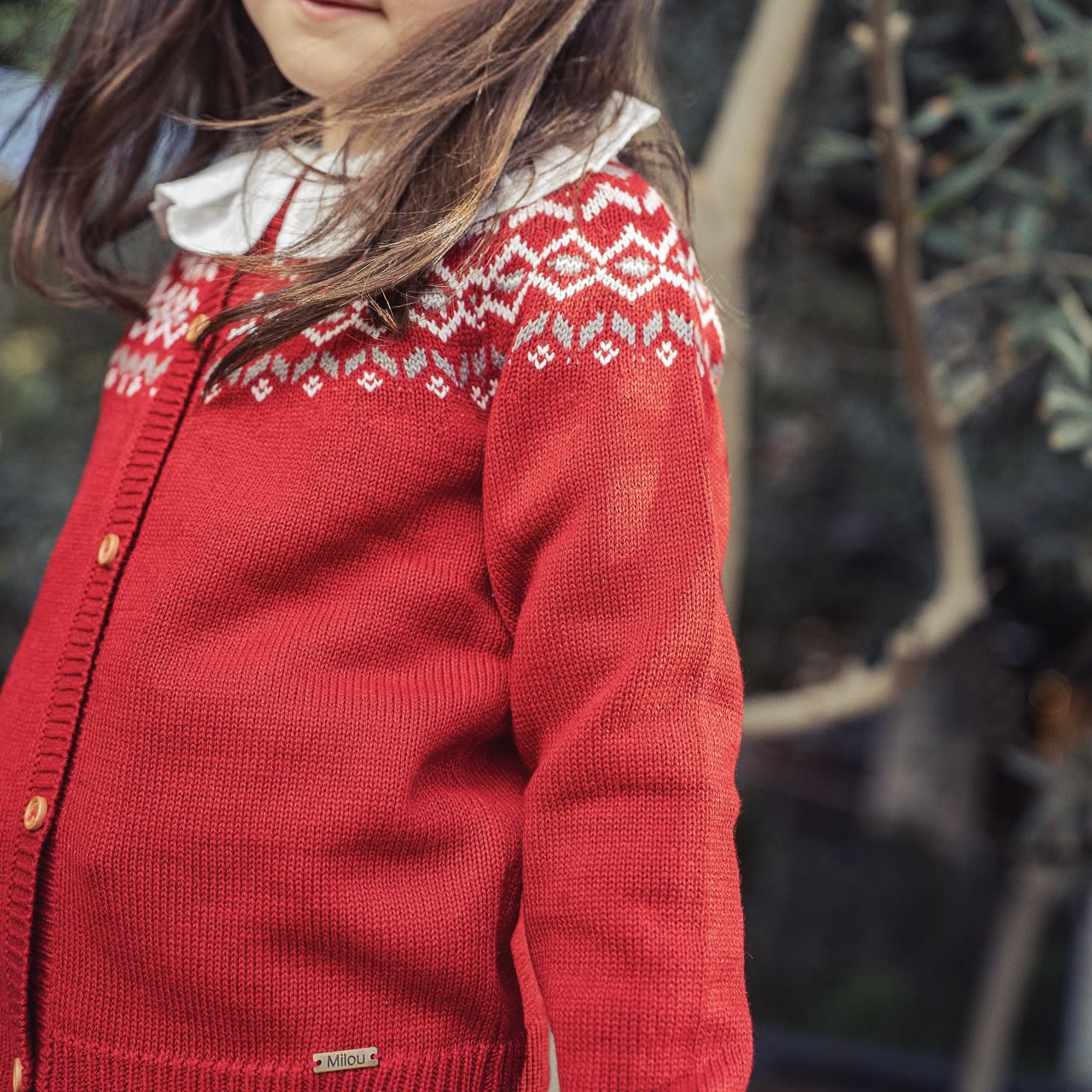 Chaleco niña rojo dibujo