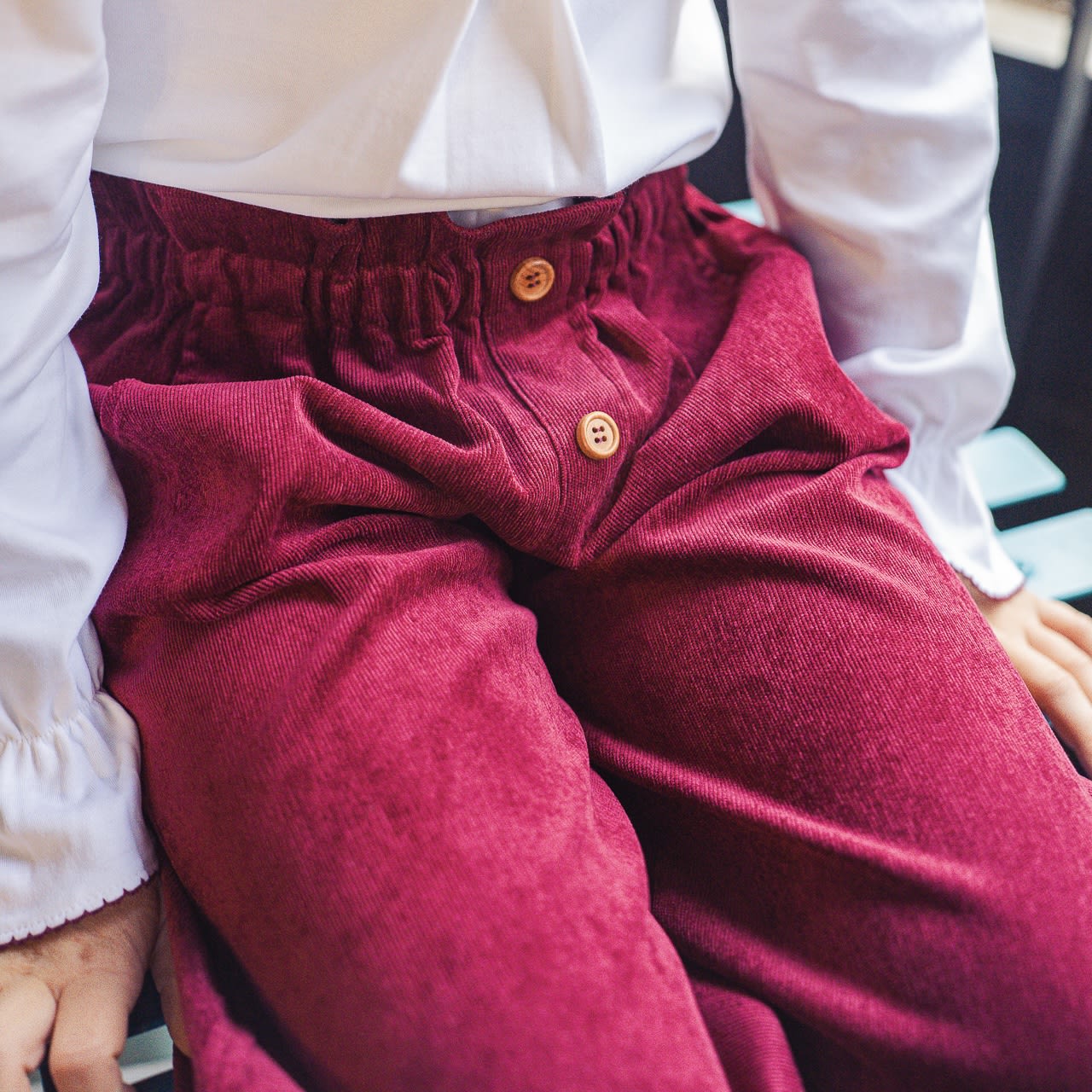 Pantalon sara burdeo