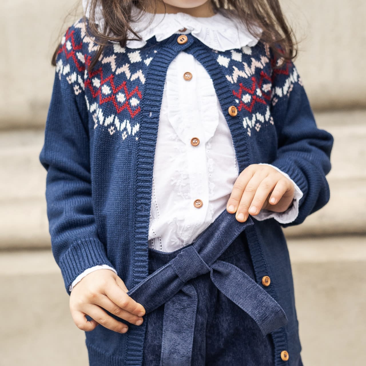 Chaleco niña azul dib