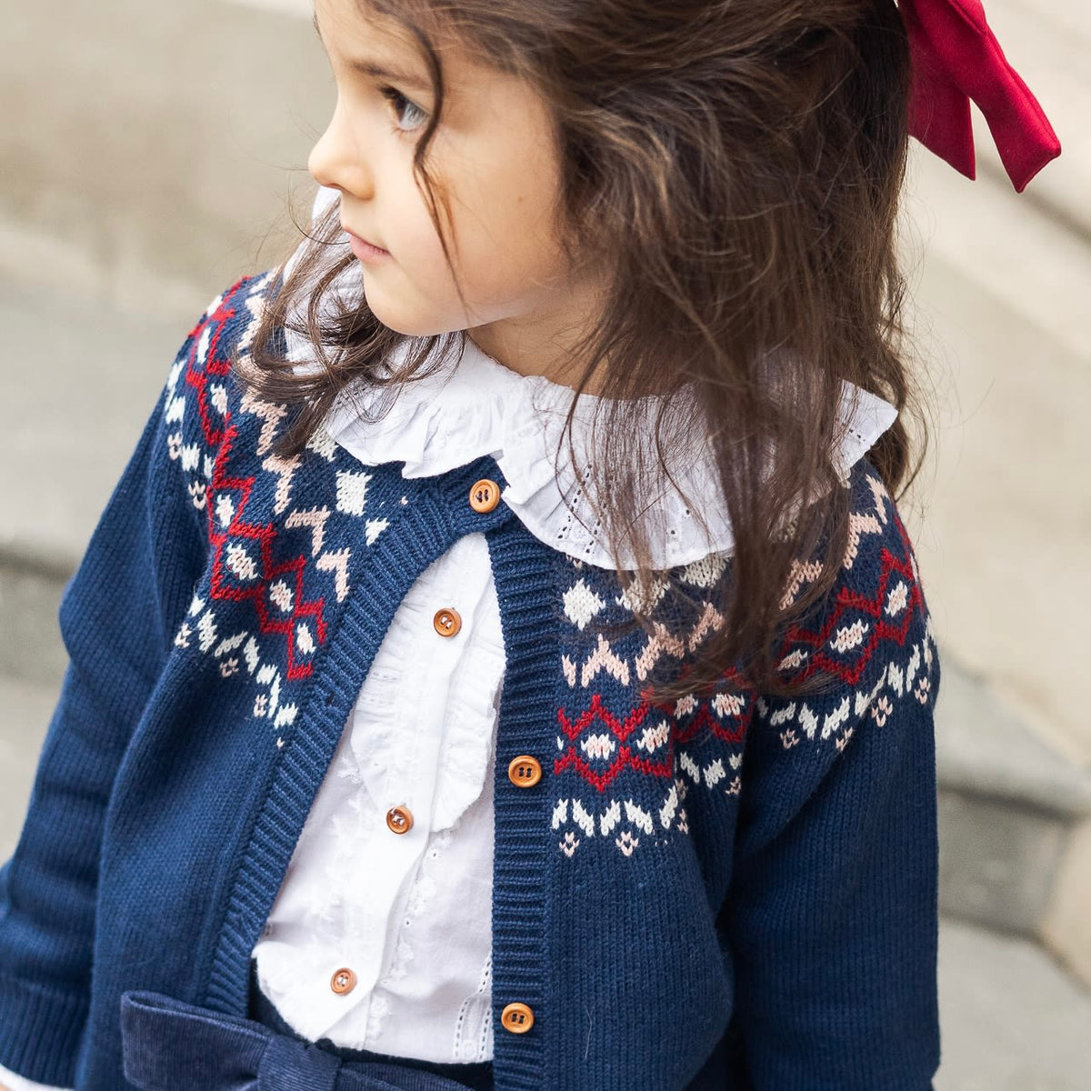 Chaleco niña azul dib