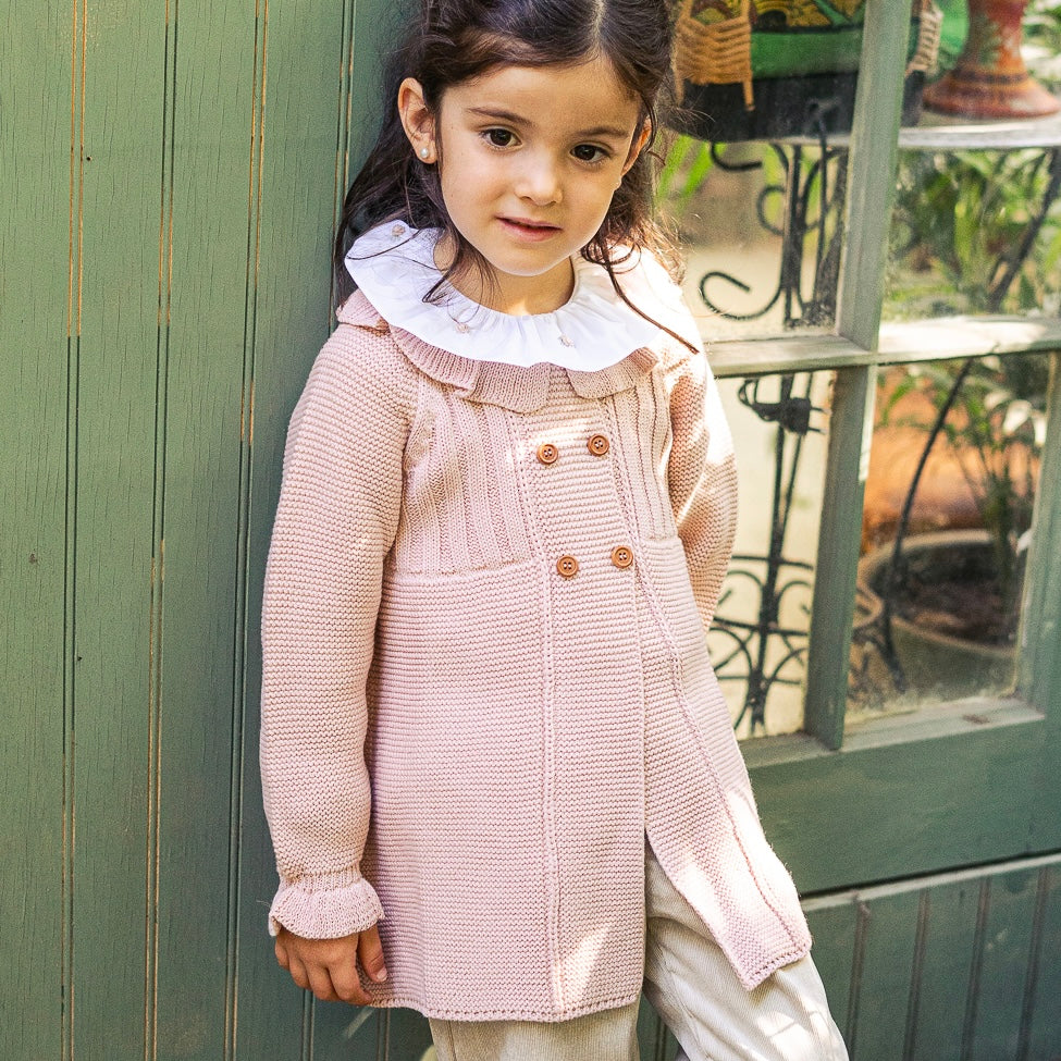 Abrigo Niña Tej Rosa