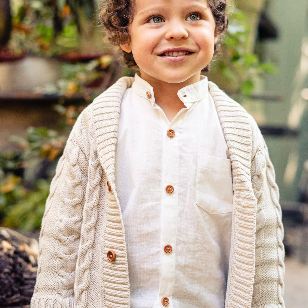 Chaleco Smocking Niño Arena