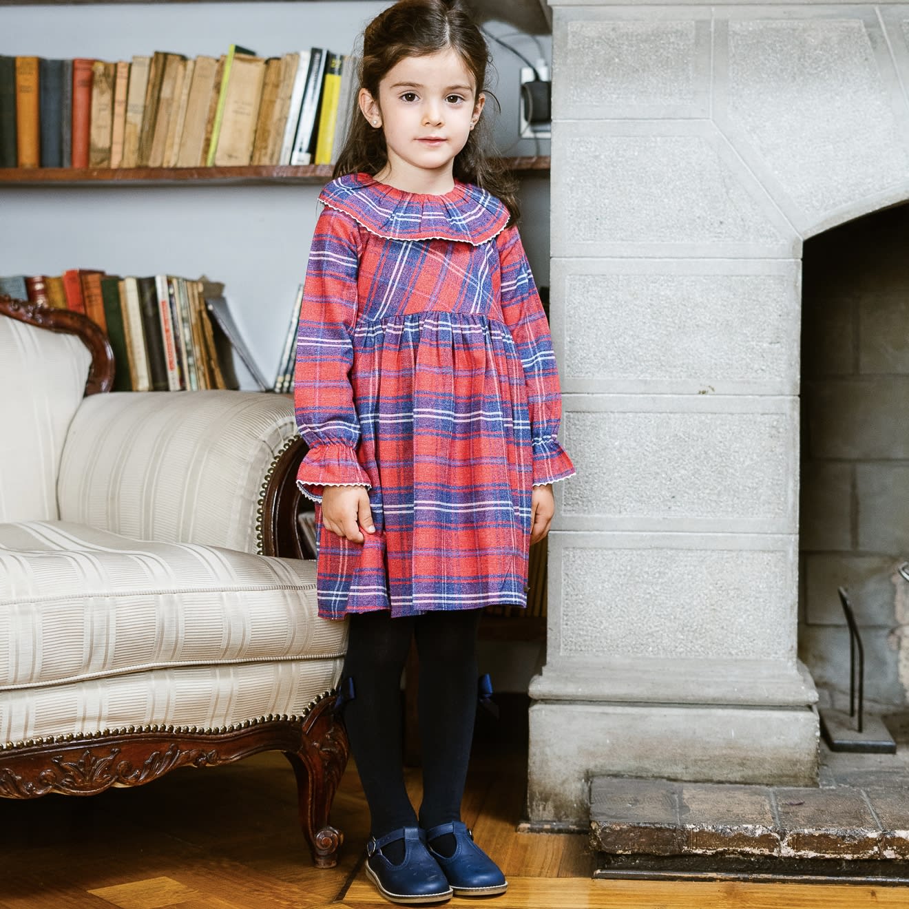 Vestido escoces rojo